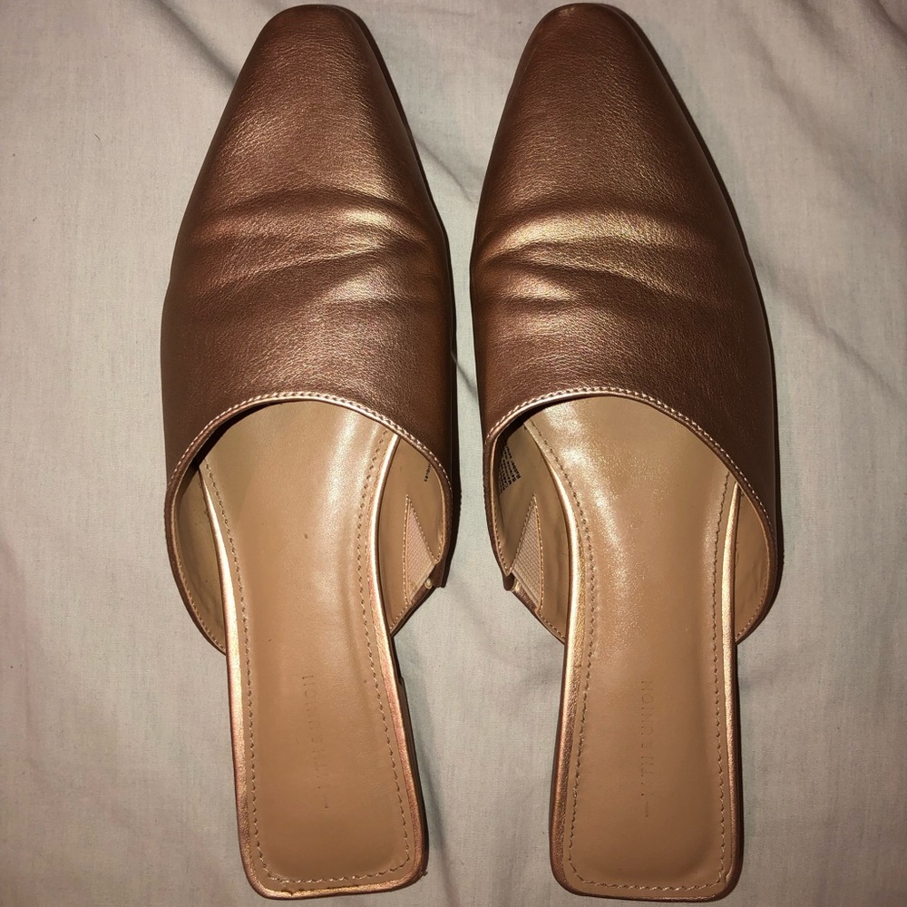 Pink Rose Gold Mules 6.5